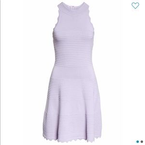 Eliza J Scalloped Fit & Flare Dress